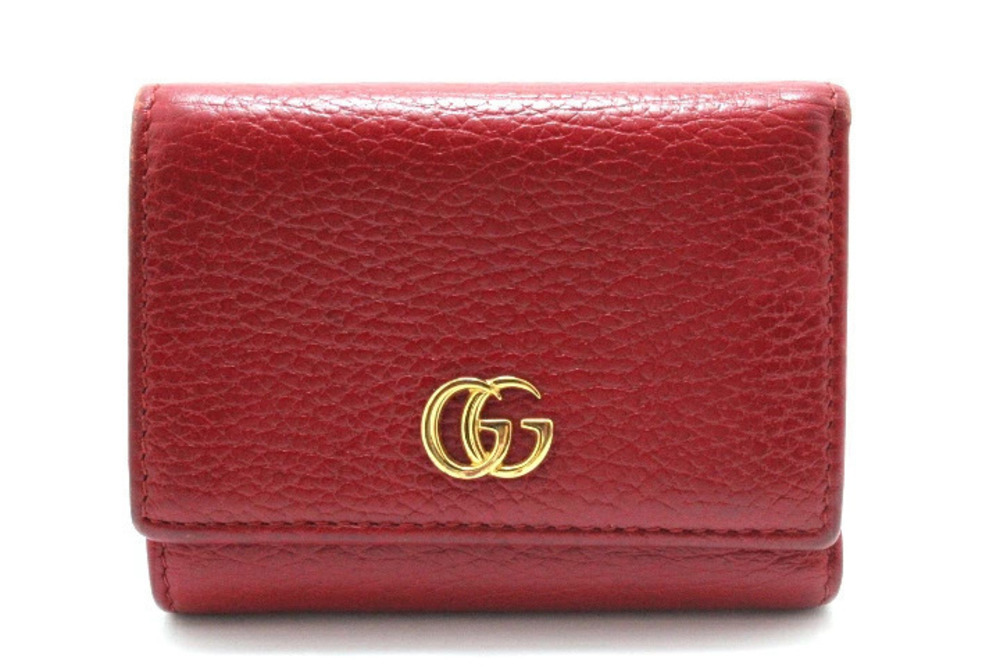 Gucci GG Marmont Tri fold Wallet Red